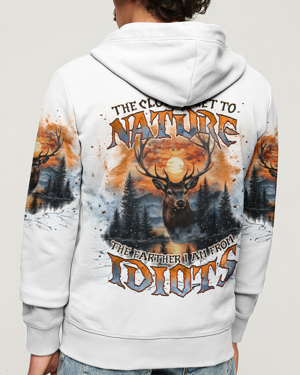 THE CLOSER I GET TO NATURE DEER ALL OVER PRINT - TLNT2001252