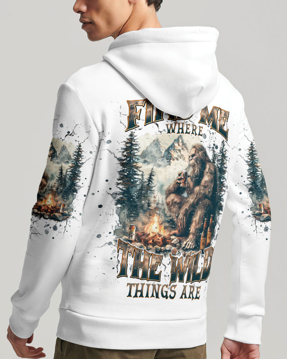 FIND ME WHERE THE WILD THINGS ARE BIGFOOT ALL OVER PRINT  - TLNT2211241