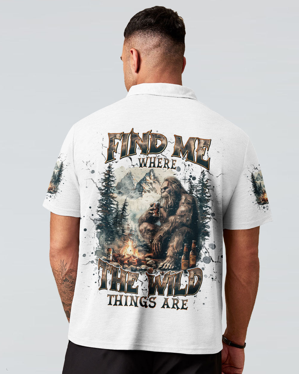 FIND ME WHERE THE WILD THINGS ARE BIGFOOT ALL OVER PRINT  - TLNT2211241