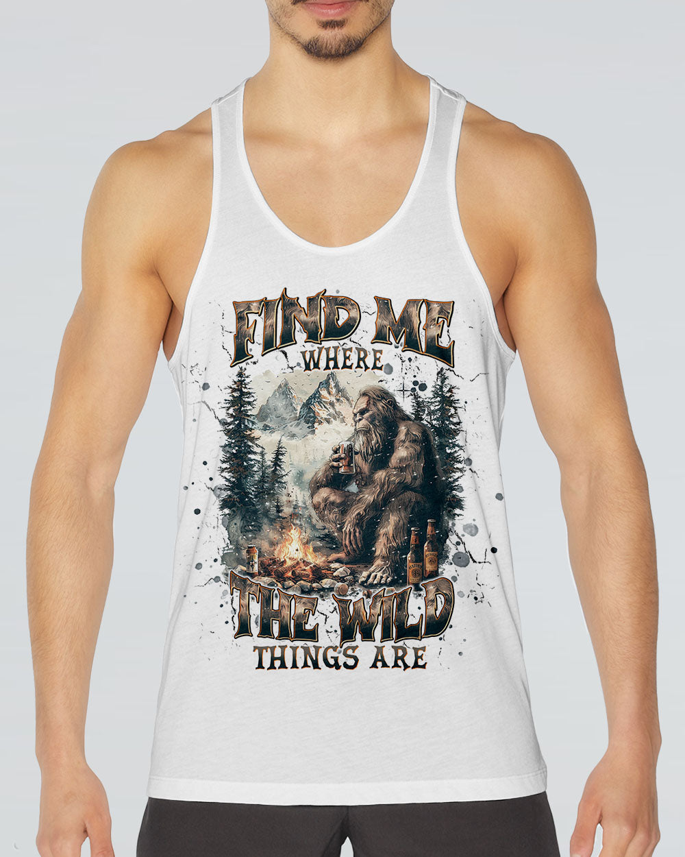 FIND ME WHERE THE WILD THINGS ARE BIGFOOT ALL OVER PRINT  - TLNT2211241
