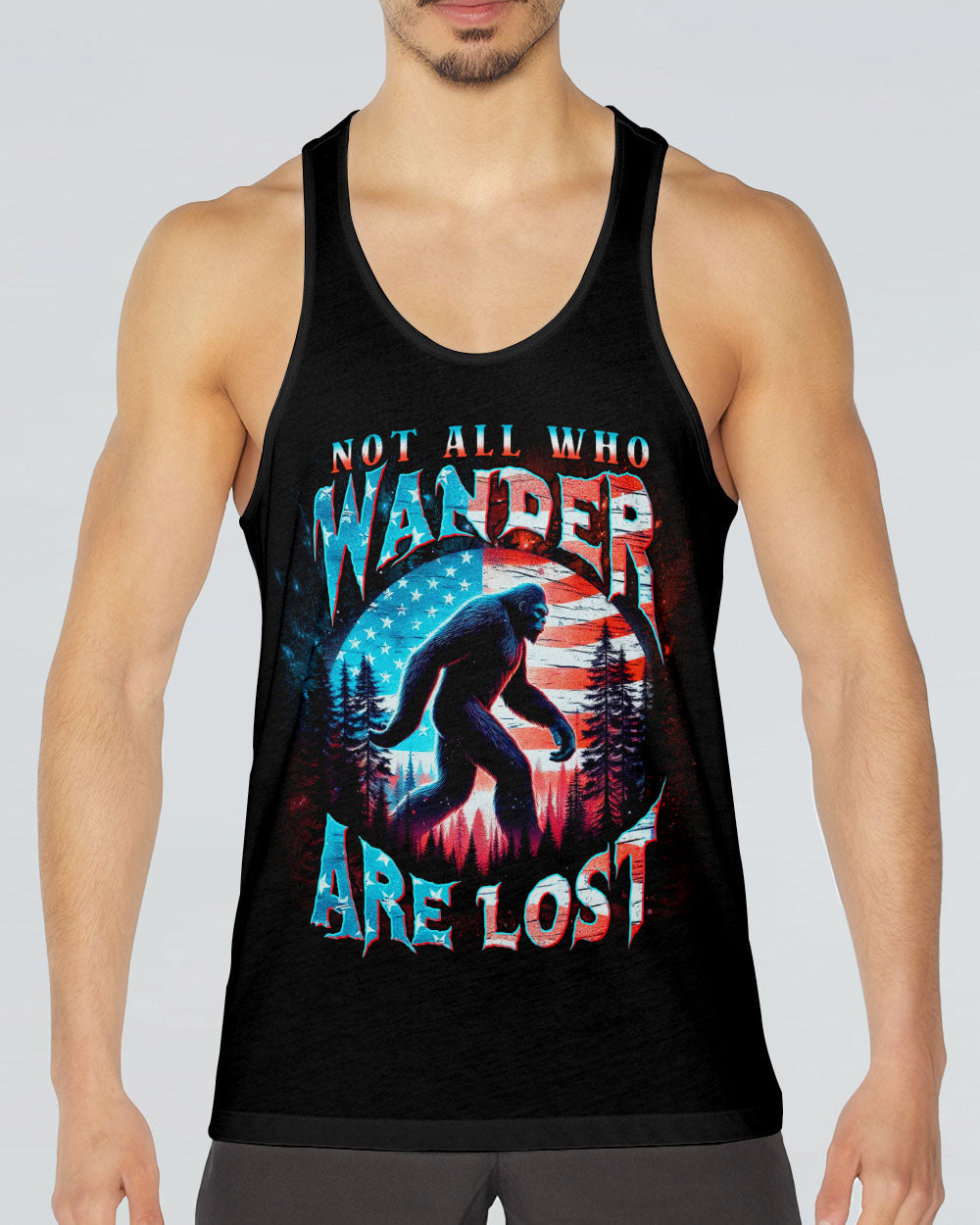 NOT ALL WHO WANDER ARE LOST BIGFOOT ALL OVER PRINT - TLNT2409251