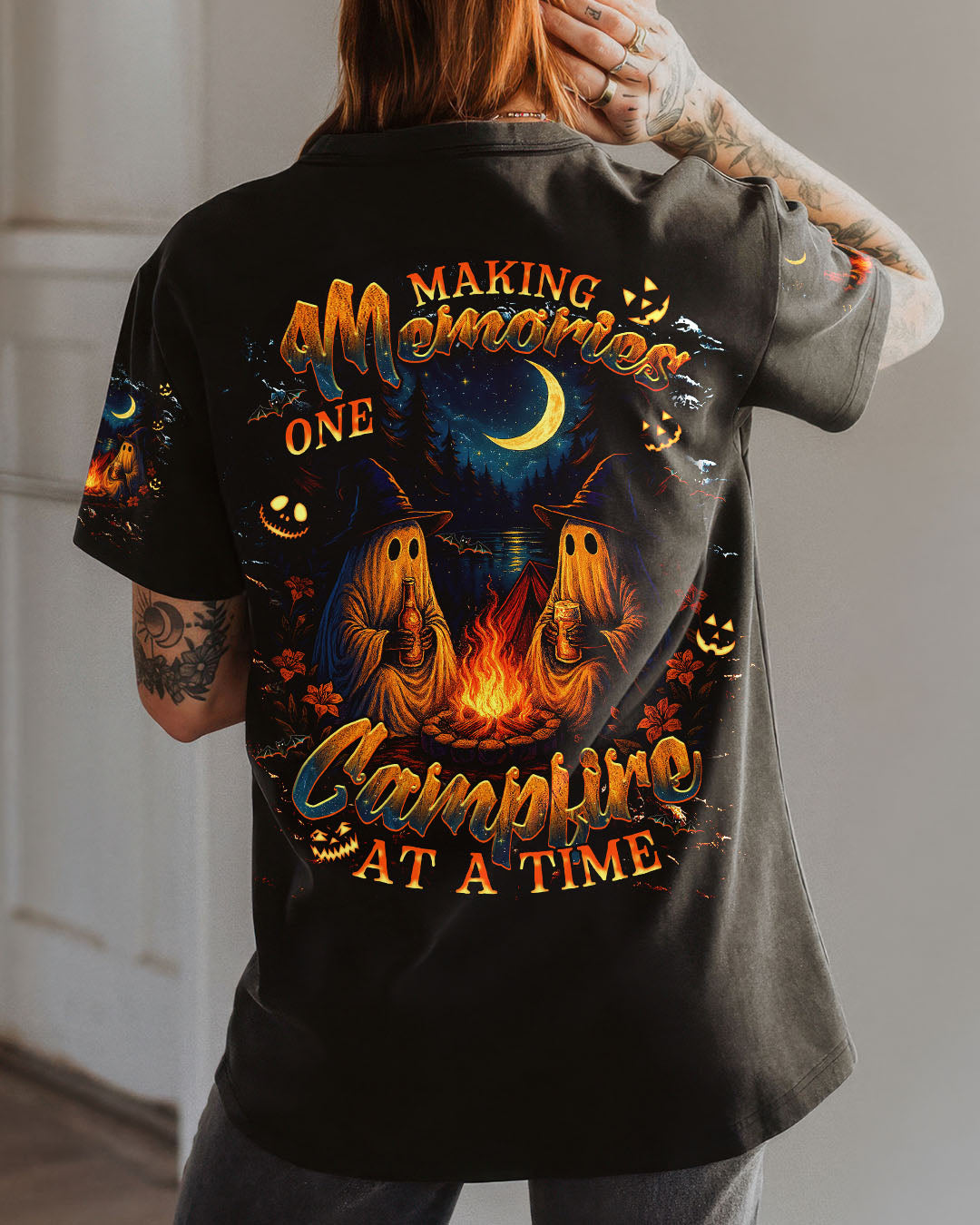 MAKING MEMORIES ONE CAMPFIRE AT A TIME BOO HALLOWEEN ALL OVER PRINT - TLNT2507251