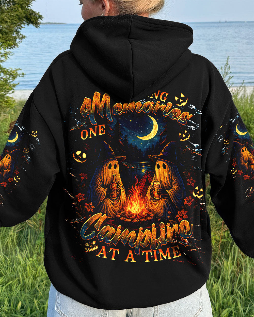 MAKING MEMORIES ONE CAMPFIRE AT A TIME BOO HALLOWEEN ALL OVER PRINT - TLNT2507251