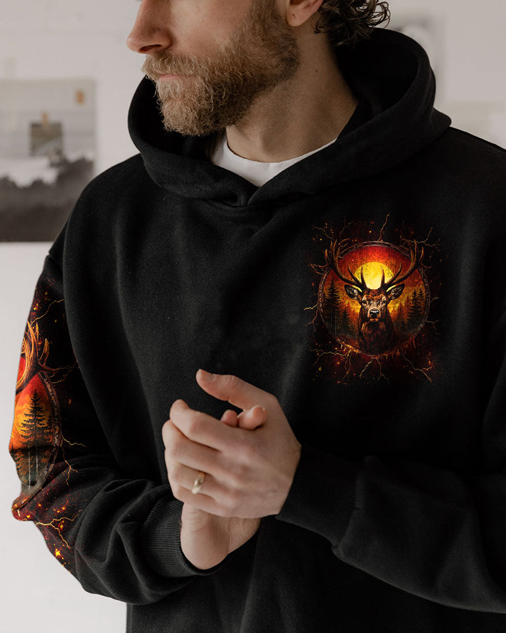THE CLOSER I GET TO NATURE DEER ALL OVER PRINT - TLNT2508253