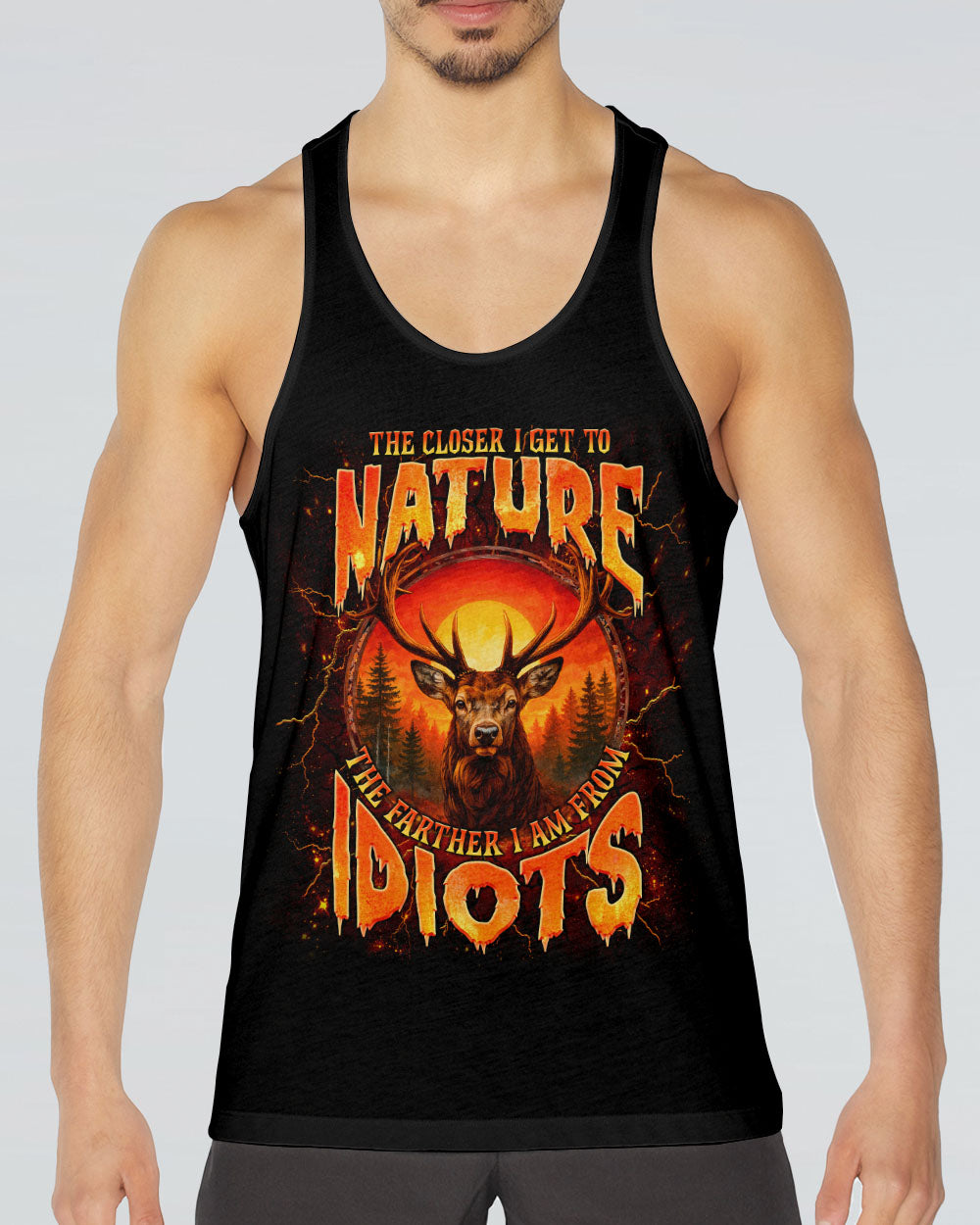 THE CLOSER I GET TO NATURE DEER ALL OVER PRINT - TLNT2508253