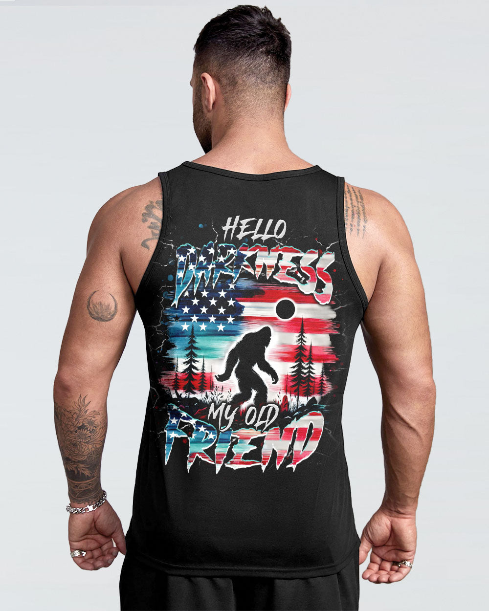 HELLO DARKNESS MY OLD FRIEND BIGFOOT ALL OVER PRINT - TLNT2710252