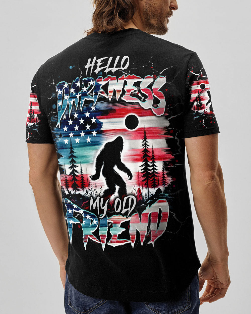 HELLO DARKNESS MY OLD FRIEND BIGFOOT ALL OVER PRINT - TLNT2710252