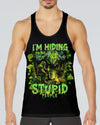 I'M HIDING FROM STUPID PEOPLE BIGFOOT ALL OVER PRINT - TLNT2802251