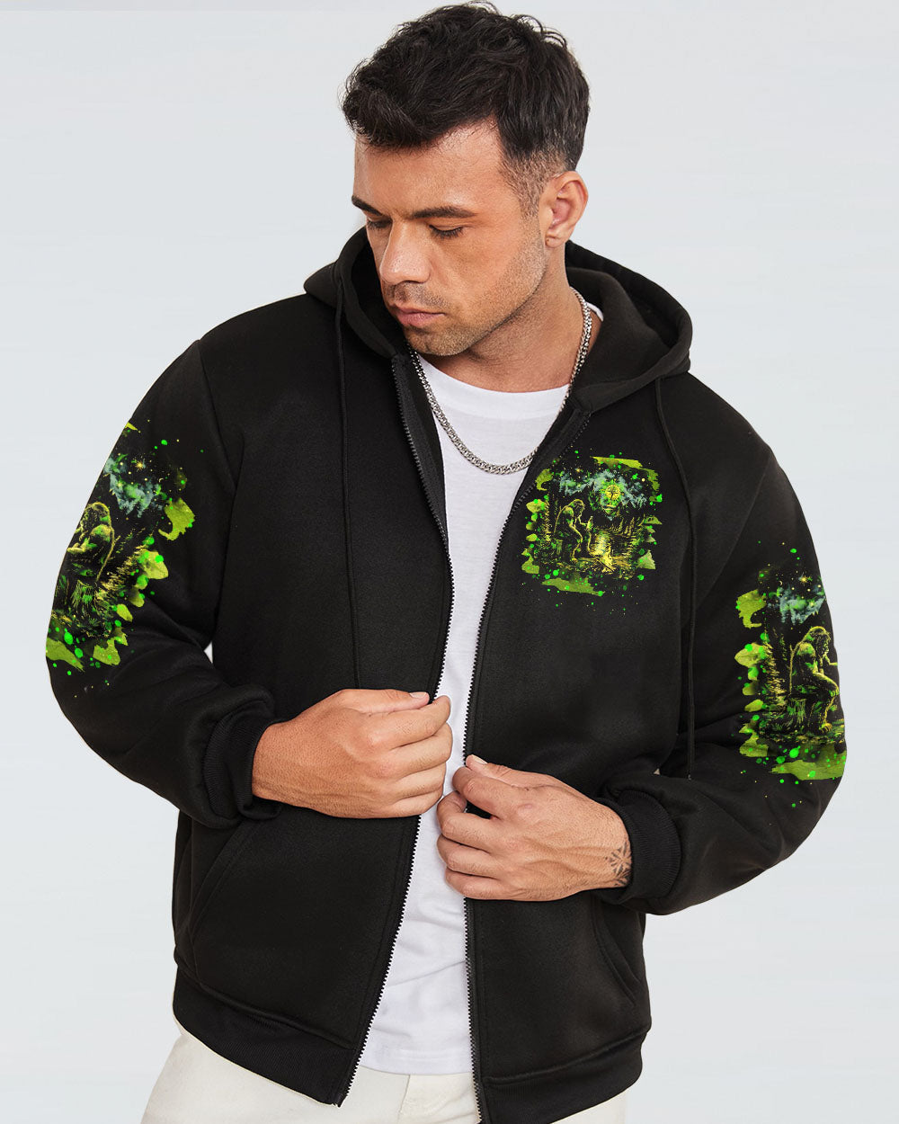I'M HIDING FROM STUPID PEOPLE BIGFOOT ALL OVER PRINT - TLNT2802251