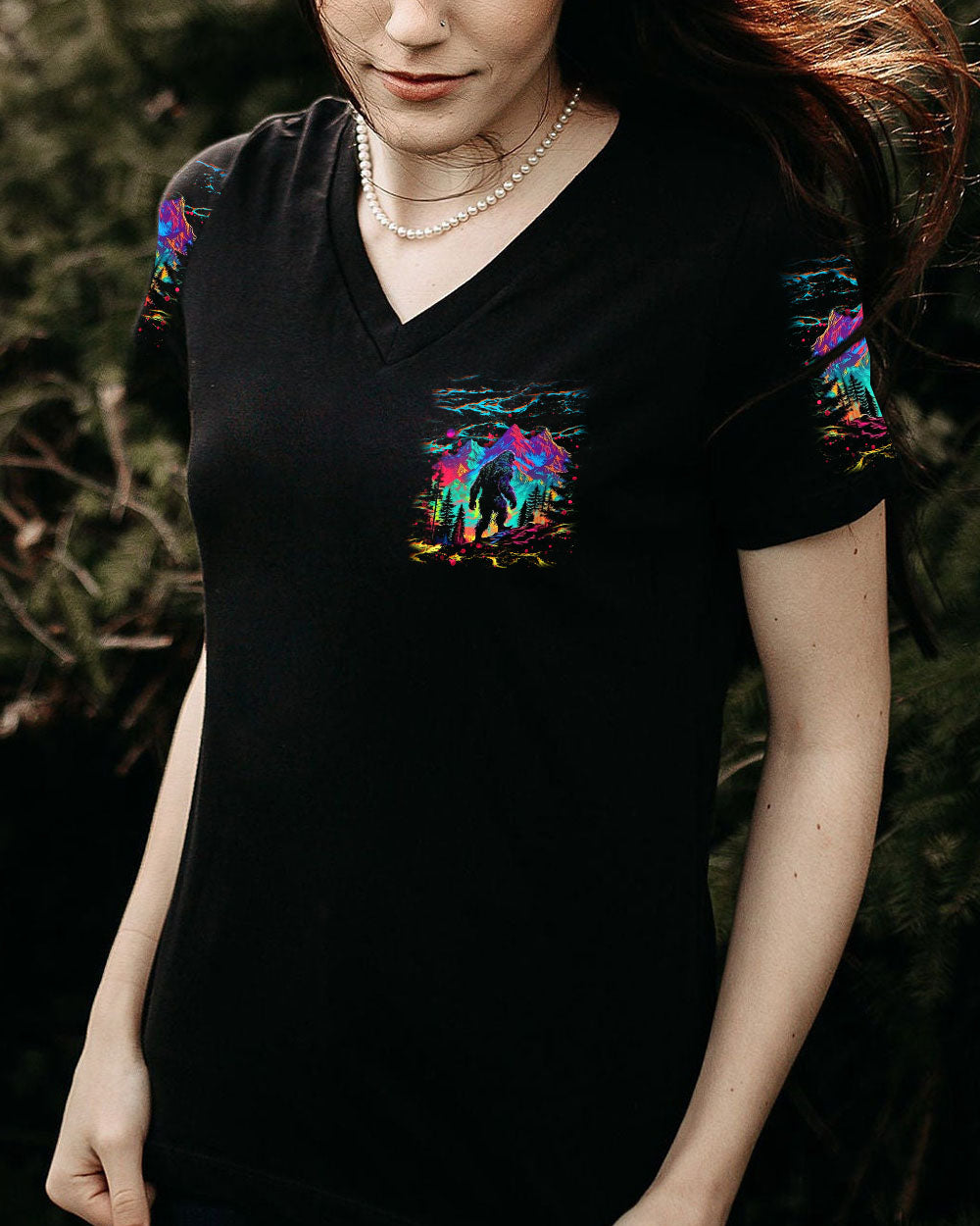 NOT ALL WHO WANDER ARE LOST BIGFOOT COLORFUL ALL OVER PRINT - TLNT2810241