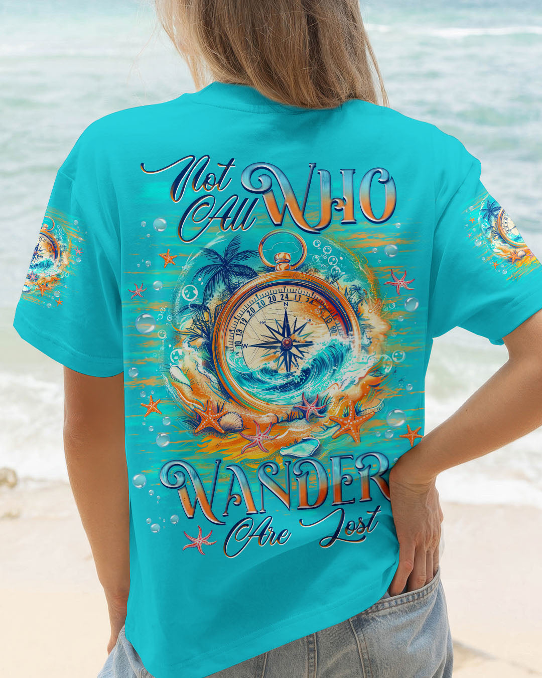 NOT ALL WHO WANDER ARE LOST COMPASS ALL OVER PRINT - TLNZ0104254