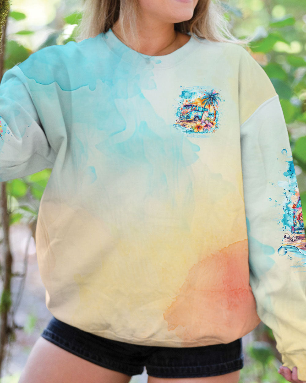 SALTWATER HEALS EVERYTHING CAMPING BUS ALL OVER PRINT - TLNZ0205243