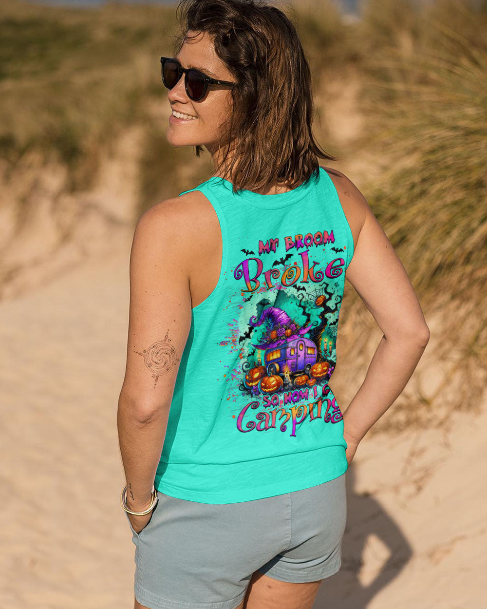 MY BROOM BROKE SO NOW HALLOWEEN CAMPING ALL OVER PRINT - TLNZ0608241