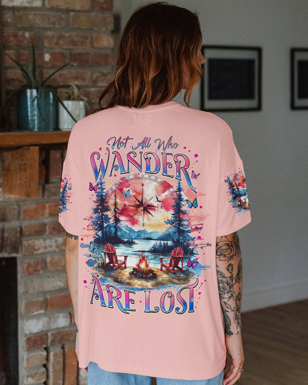NOT ALL WHO WANDER ARE LOST COMPASS ALL OVER PRINT - TLNZ0611244