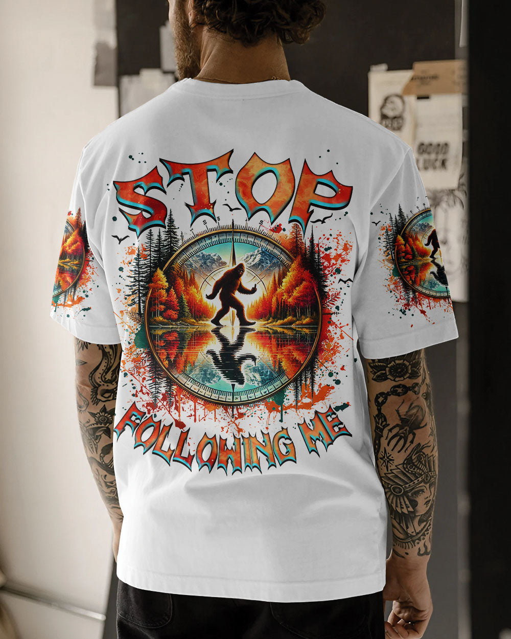STOP FOLLOWING ME BIGFOOT ALL OVER PRINT - TLNZ0802254
