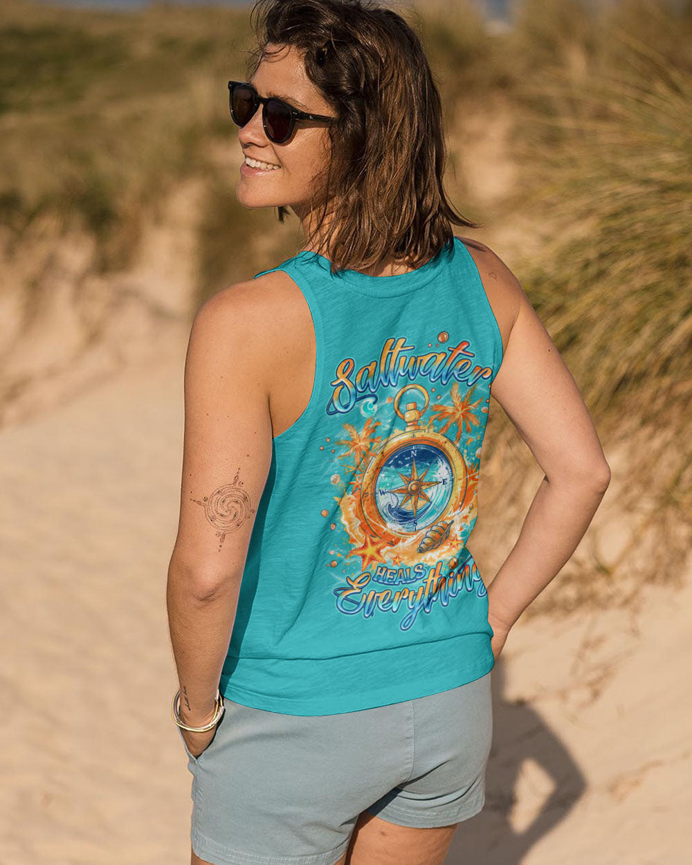 SALTWATER HEALS EVERYTHING COMPASS ALL OVER PRINT - TLNZ0804253