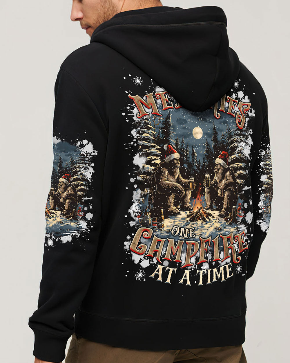 MAKING MEMORIES ONE CAMPFIRE AT A TIME BIGFOOT CHRISTMAS ALL OVER PRINT - TLNZ0910244