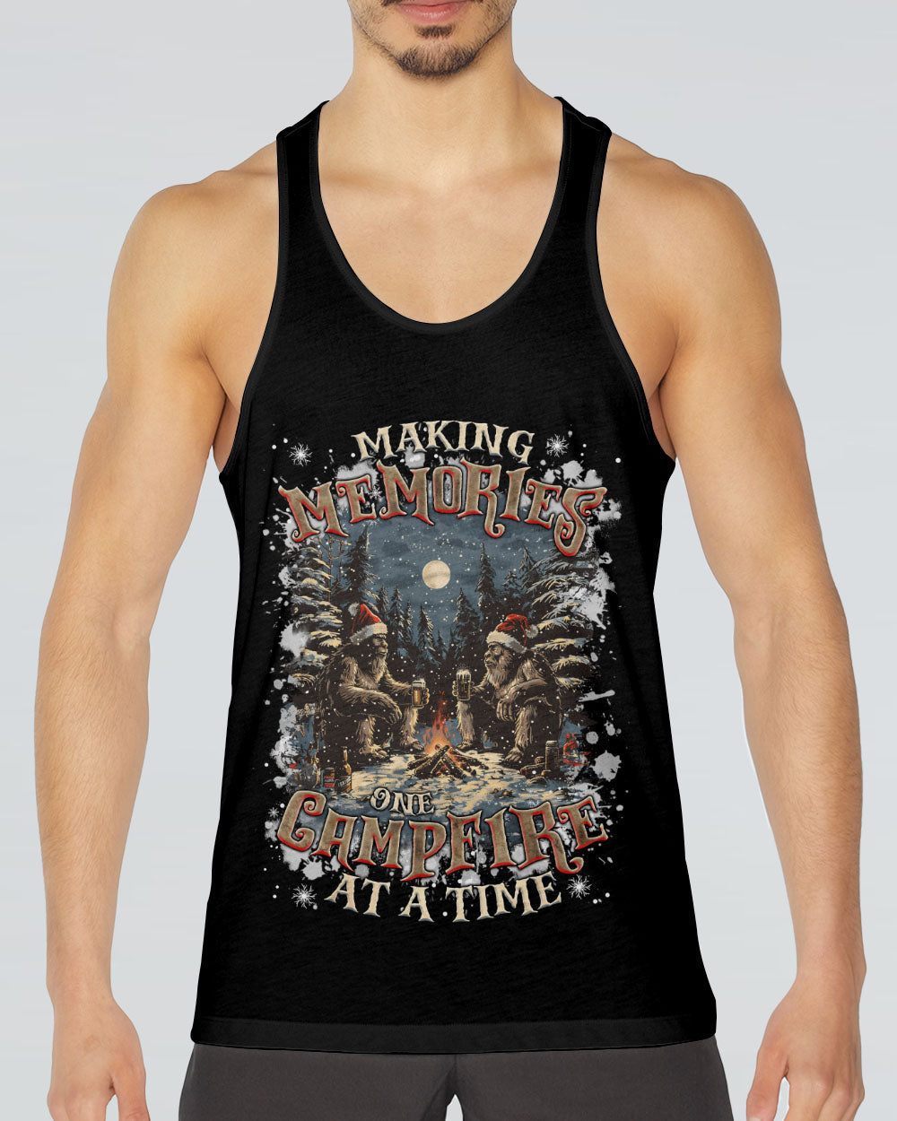 MAKING MEMORIES ONE CAMPFIRE AT A TIME BIGFOOT CHRISTMAS ALL OVER PRINT - TLNZ0910244