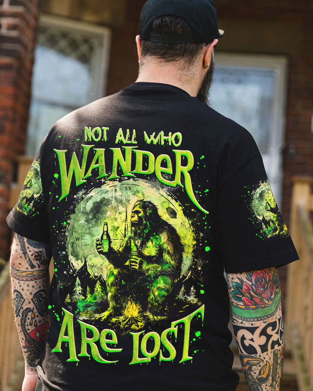 NOT ALL WHO WANDER ARE LOST BIGFOOT COMPASS ALL OVER PRINT -  TLNZ1002253