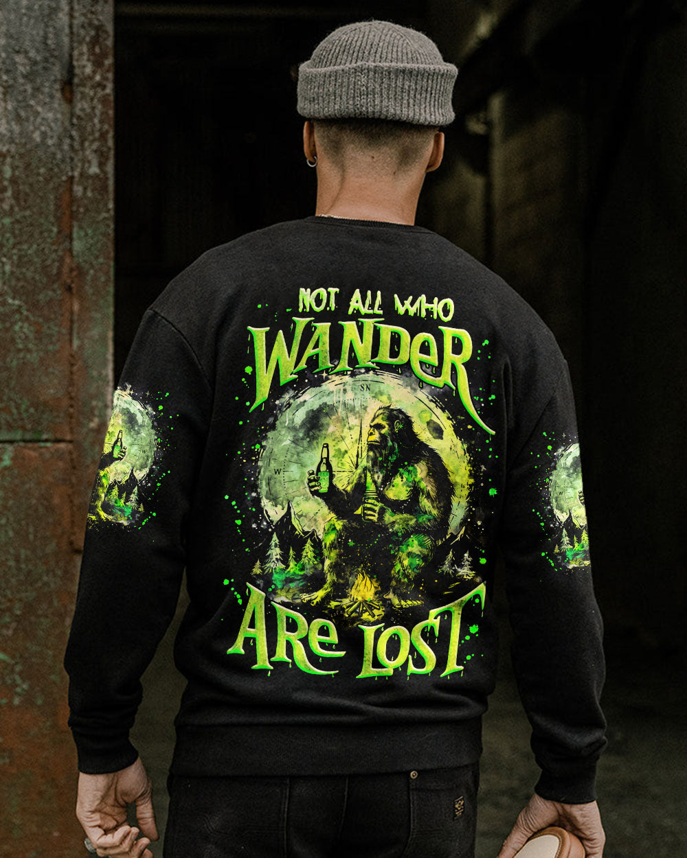 NOT ALL WHO WANDER ARE LOST BIGFOOT COMPASS ALL OVER PRINT -  TLNZ1002253