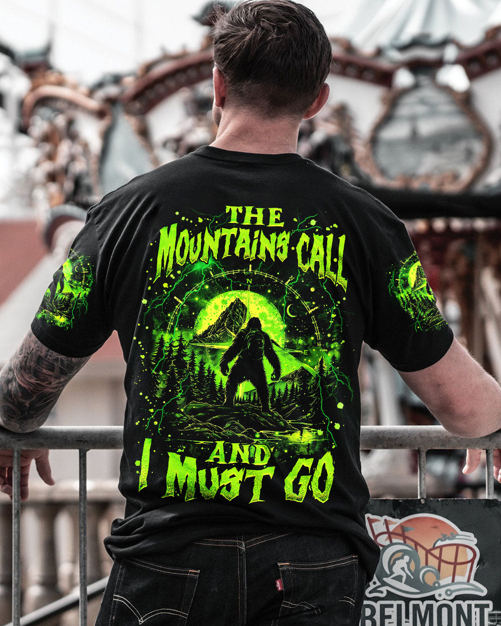 THE MOUNTAINS CALL AND I MUST GO BIGFOOT ALL OVER PRINT  - TLNZ1003253