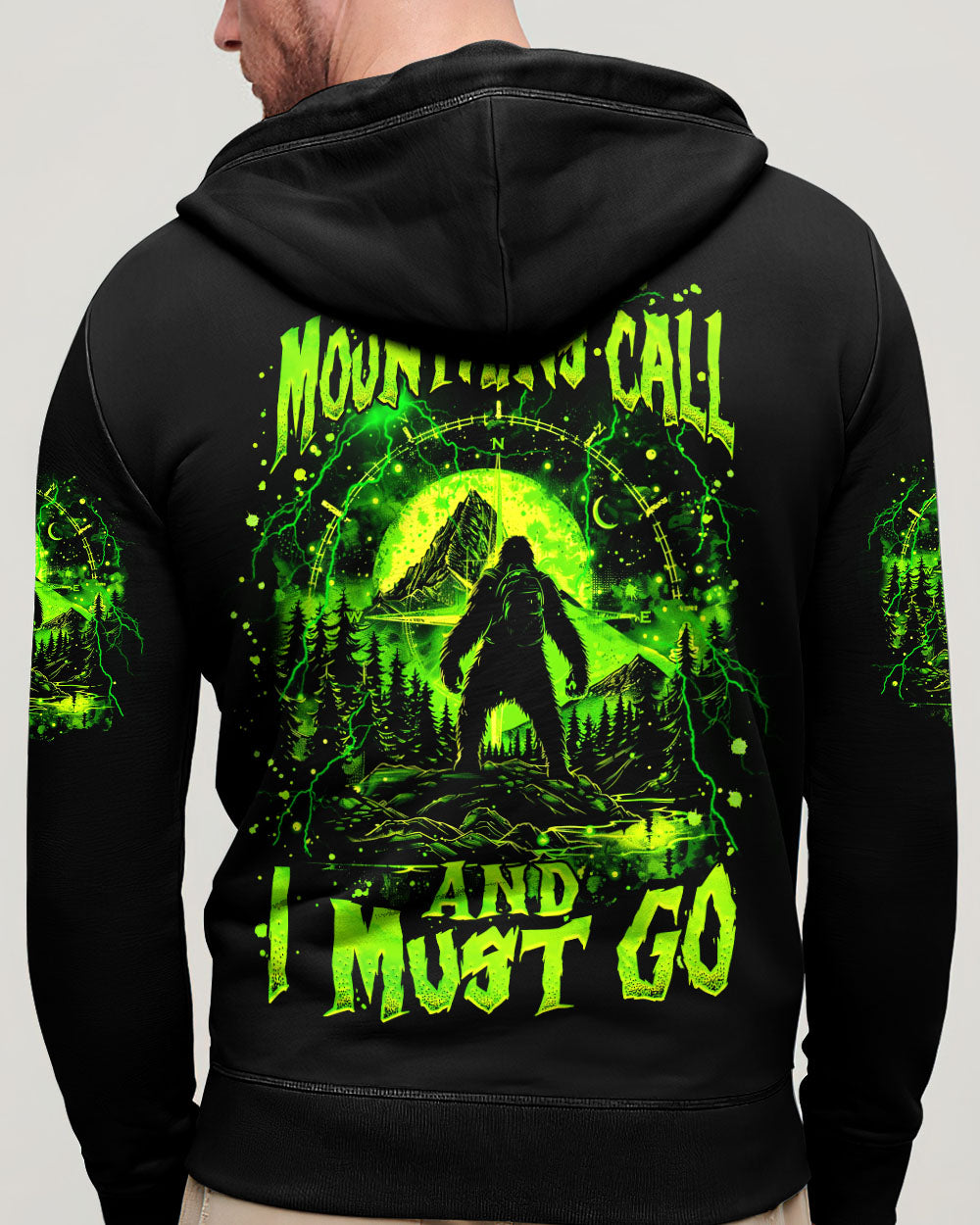 THE MOUNTAINS CALL AND I MUST GO BIGFOOT ALL OVER PRINT  - TLNZ1003253