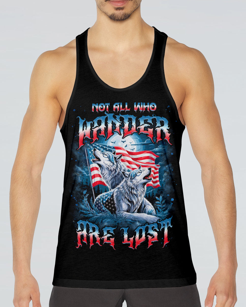NOT ALL WHO WANDER ARE LOST WOLF ALL OVER PRINT  - TLNZ1007252