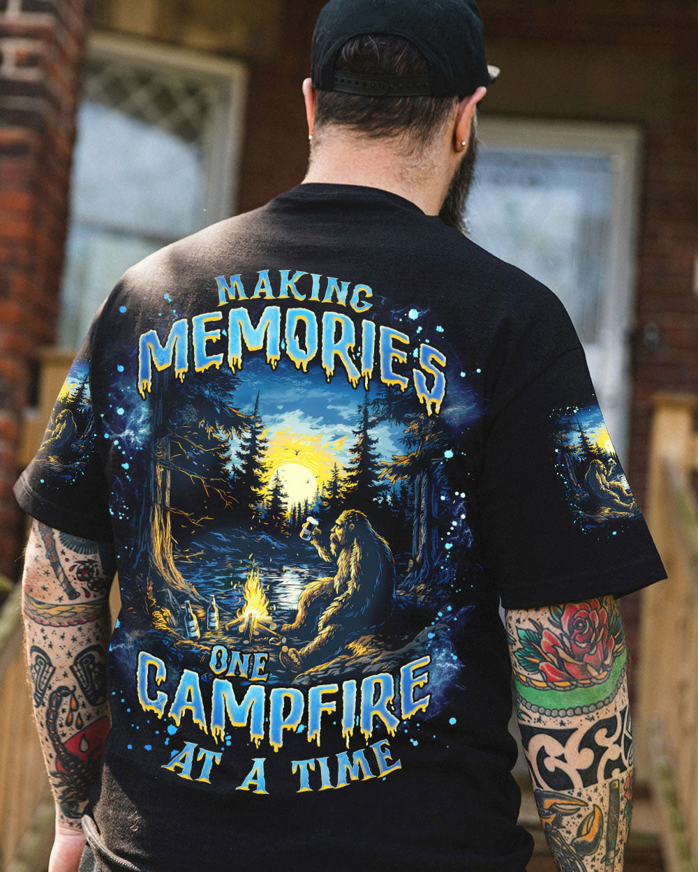 MAKING MEMORIES ONE CAMPFIRE AT A TIME BIGFOOT ALL OVER PRINT  - TLNZ1103253