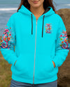 SOME GIRLS ARE JUST BORN SEAHORSE WATERCOLOR ALL OVER PRINT - TLNZ1109252