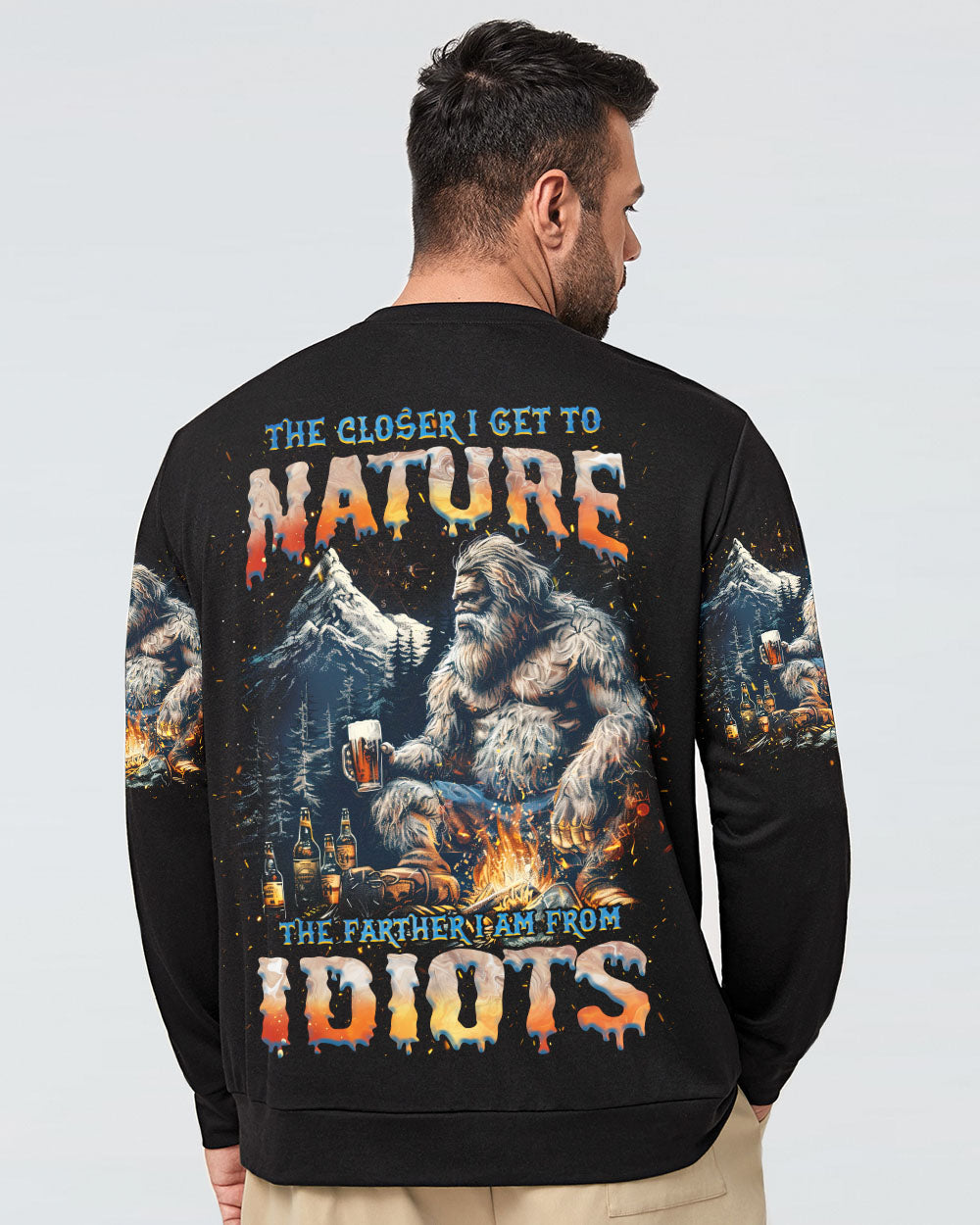 THE CLOSER I GET TO NATURE BIGFOOT ALL OVER PRINT - TLNZ1205253