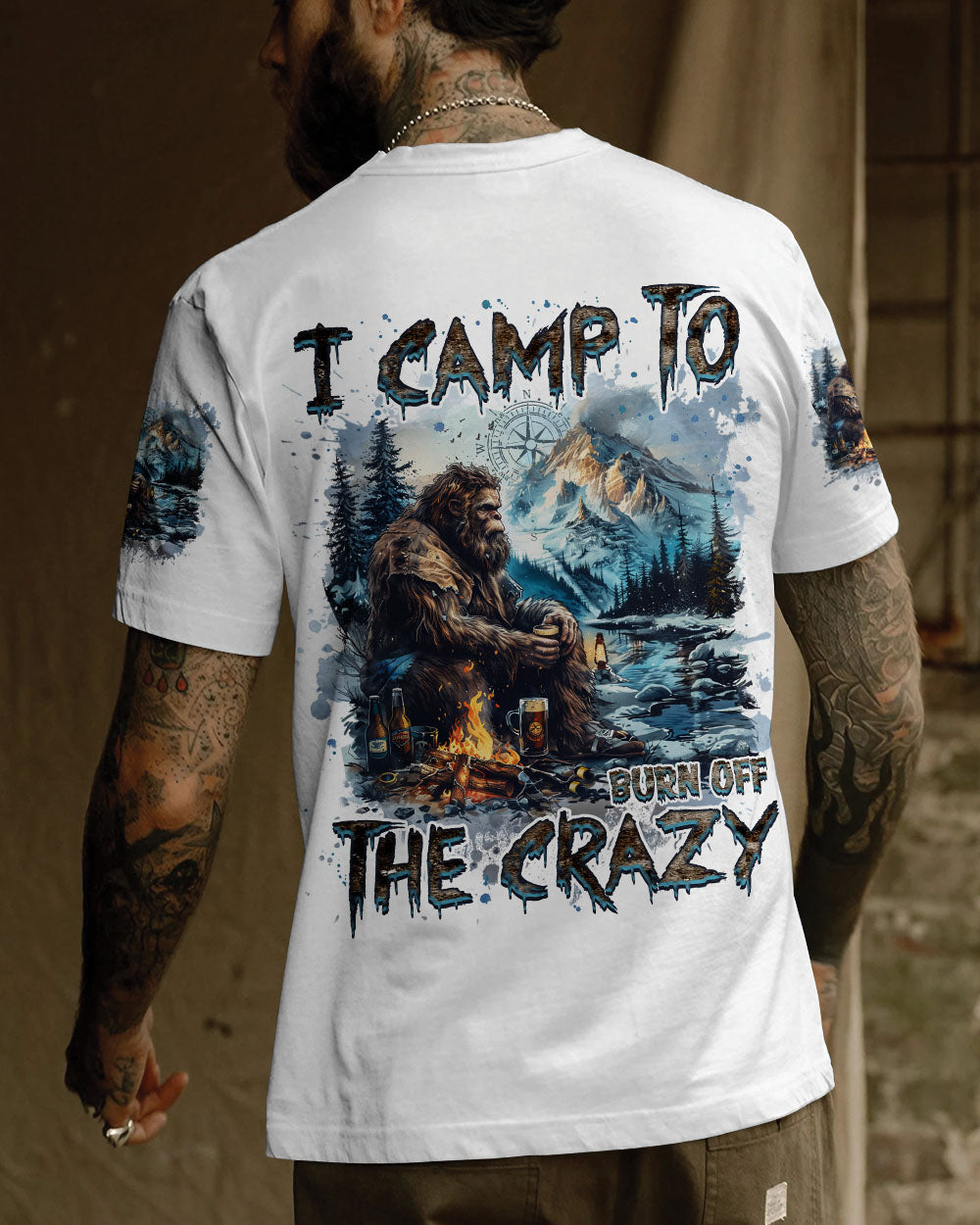 I CAMP TO BURN OFF THE CRAZY BIGFOOT ALL OVER PRINT - TLNZ1210244