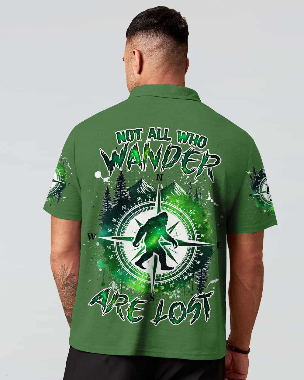  NOT ALL WHO WANDER ARE LOST BIGFOOT COMPASS ALL OVER PRINT - TLNZ1211244