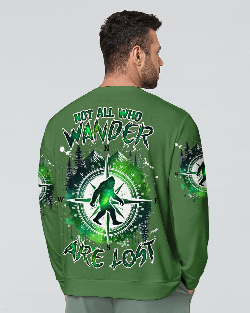 NOT ALL WHO WANDER ARE LOST BIGFOOT COMPASS  ALL OVER PRINT - TLNZ1211244