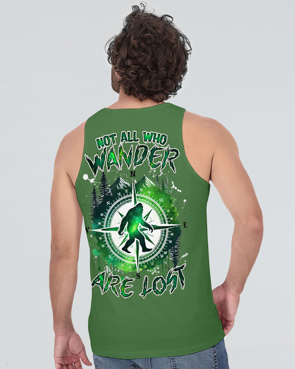  NOT ALL WHO WANDER ARE LOST BIGFOOT COMPASS ALL OVER PRINT - TLNZ1211244