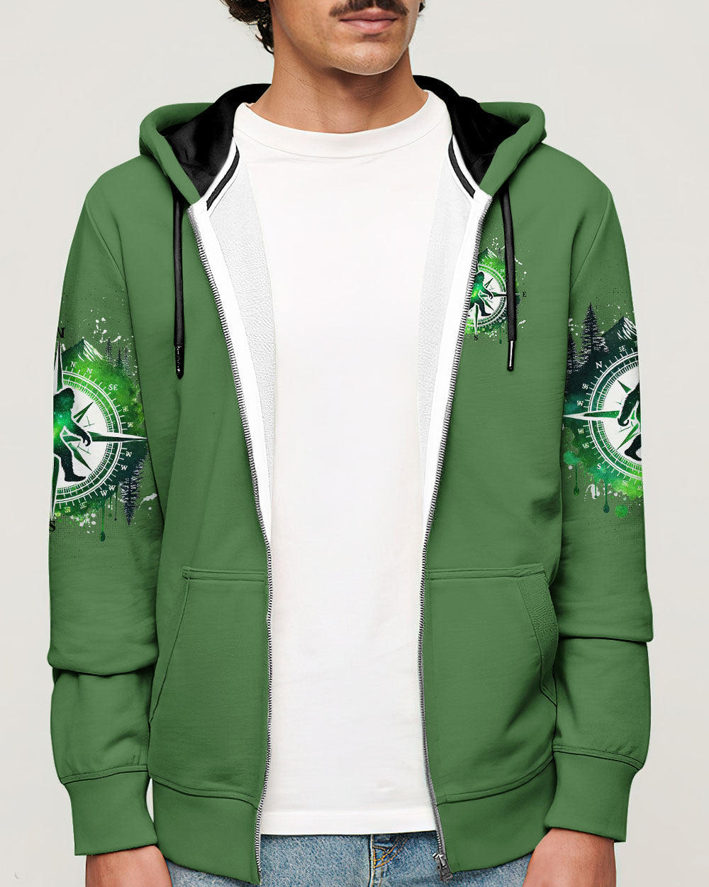  NOT ALL WHO WANDER ARE LOST BIGFOOT COMPASS ALL OVER PRINT - TLNZ1211244