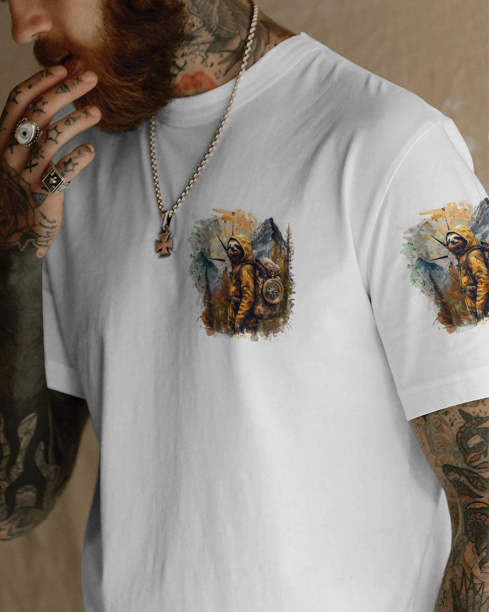 THE CLOSER I GET TO NATURE SLOTH ALL OVER PRINT - TLNZ1307244