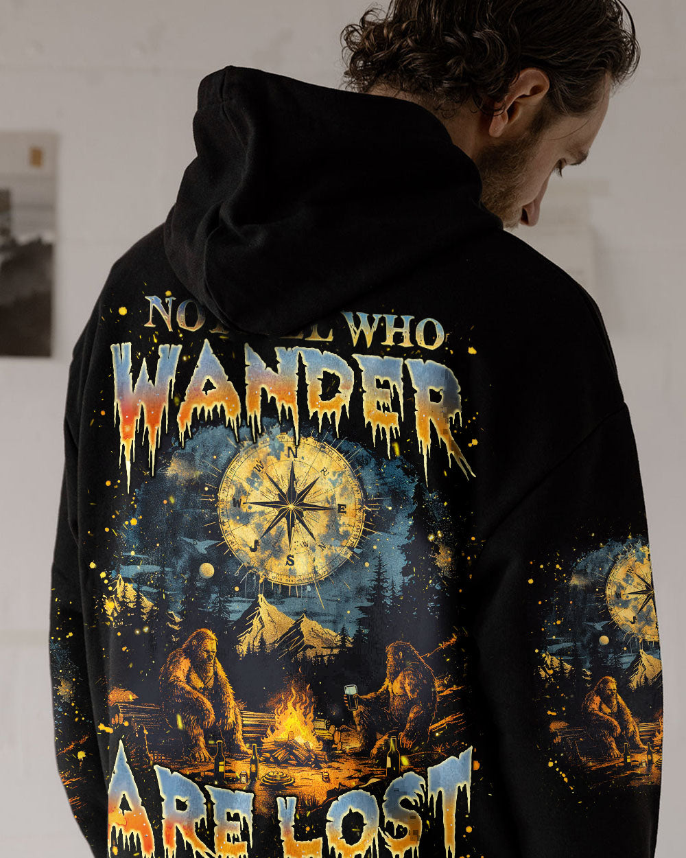NOT ALL WHO WANDER ARE LOST BIGFOOT ALL OVER PRINT - TLNZ1401254