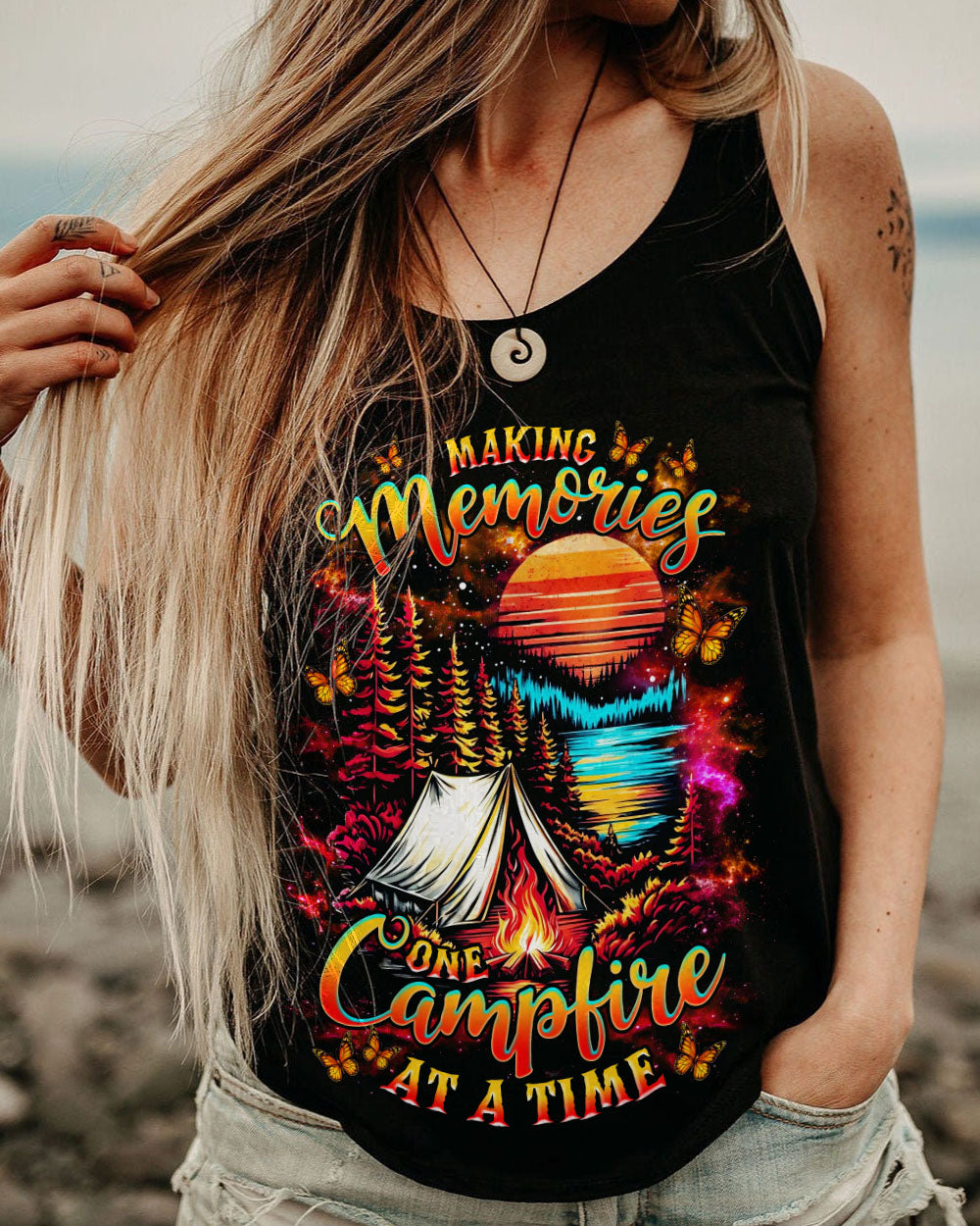 MAKING MEMORIES ONE CAMPFIRE AT A TIME ALL OVER PRINT - TLNZ1508253