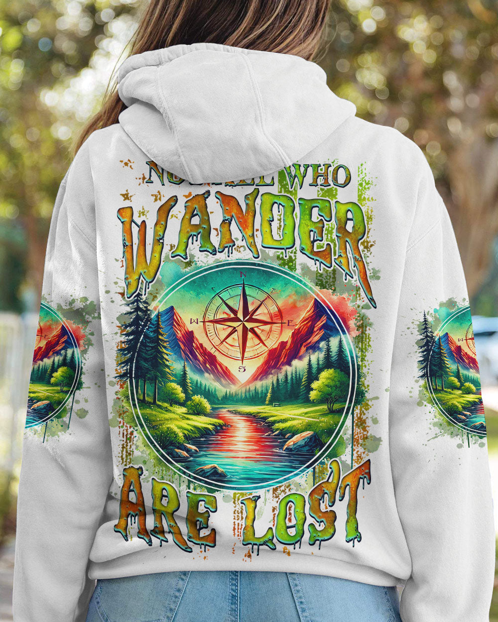 NOT ALL WHO WANDER ARE LOST COMPASS ALL OVER PRINT - TLNZ1809241