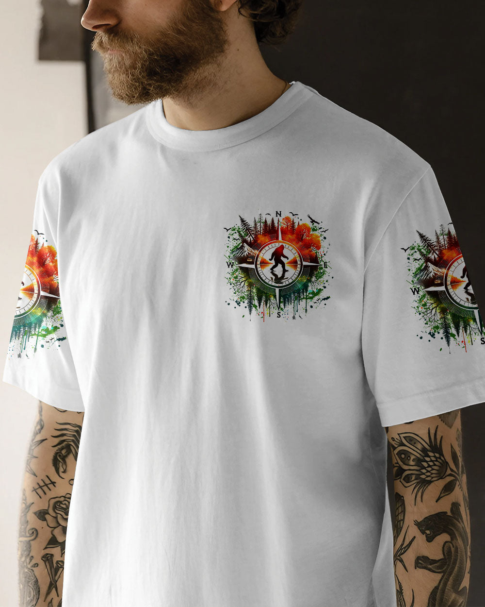 NOT ALL WHO WANDER ARE LOST BIGFOOT COMPASS ALL OVER PRINT  - TLNZ1912244