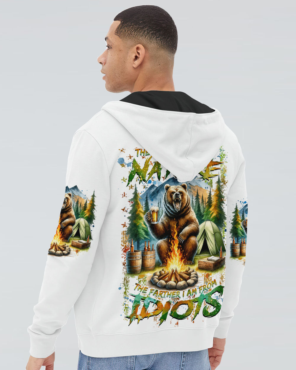 THE CLOSER I GET TO NATURE BEAR ALL OVER PRINT - TLNZ2108243