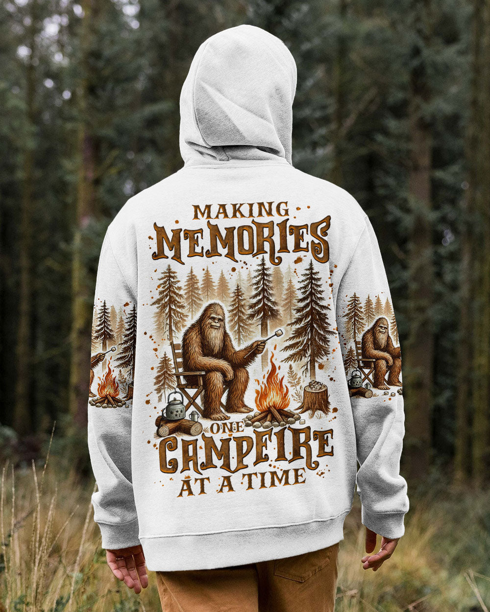 MAKING MEMORIES ONE CAMPFIRE AT A TIME BIGFOOT  ALL OVER PRINT - TLNZ2111244