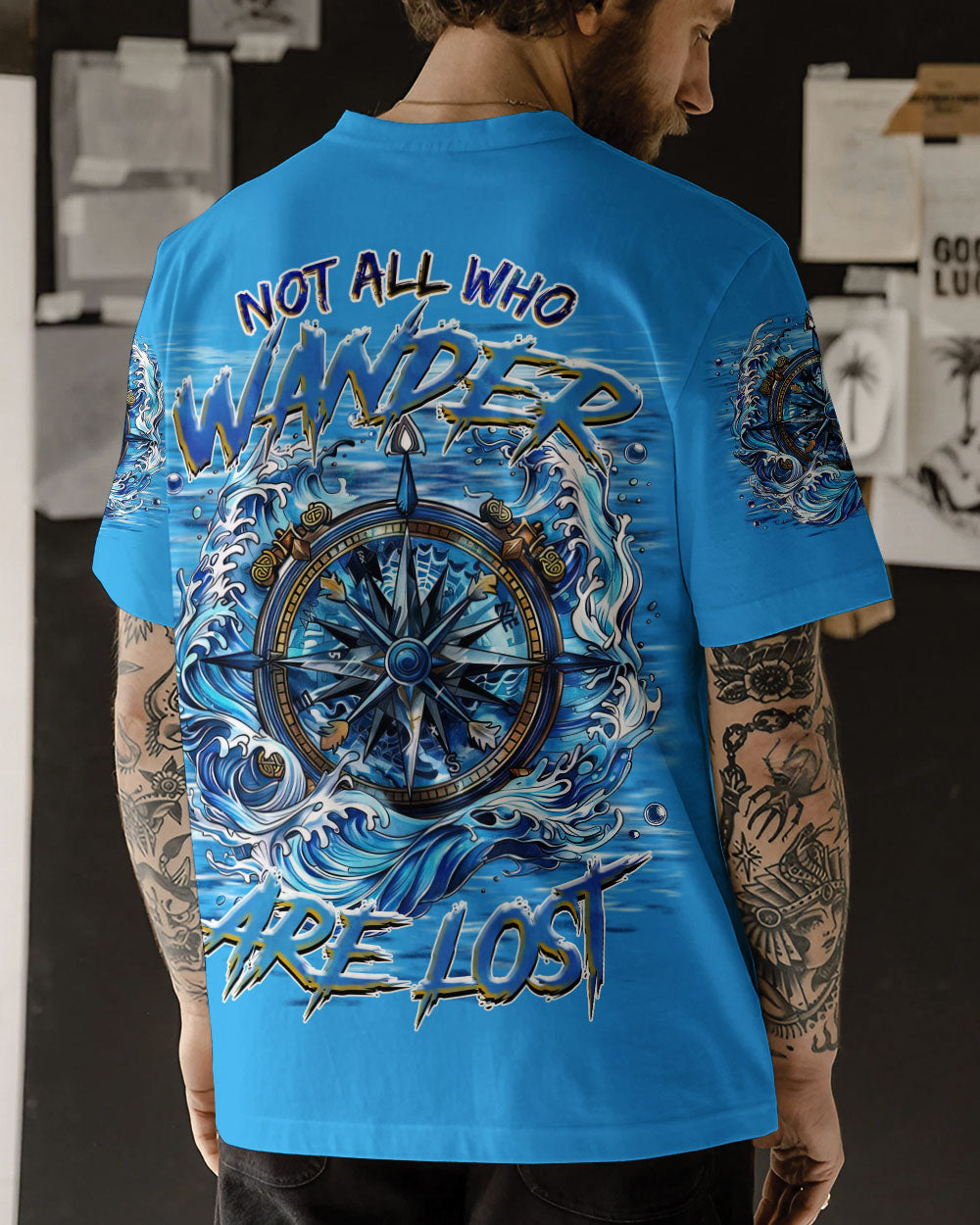 NOT ALL WHO WANDER ARE LOST COMPASS ALL OVER PRINT - TLNZ2203252