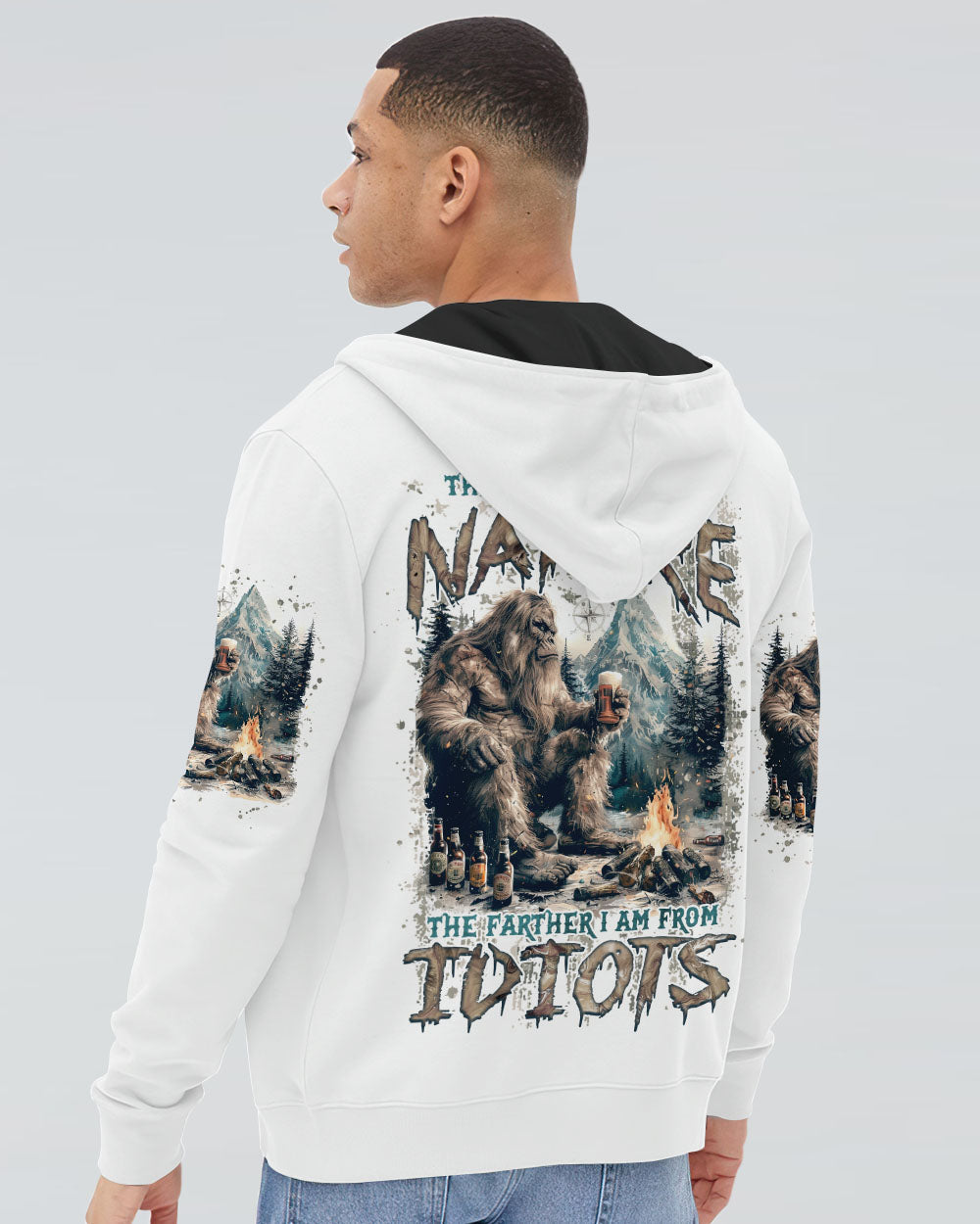 THE CLOSER I GET TO NATURE BIGFOOT ALL OVER PRINT - TLNZ2207243