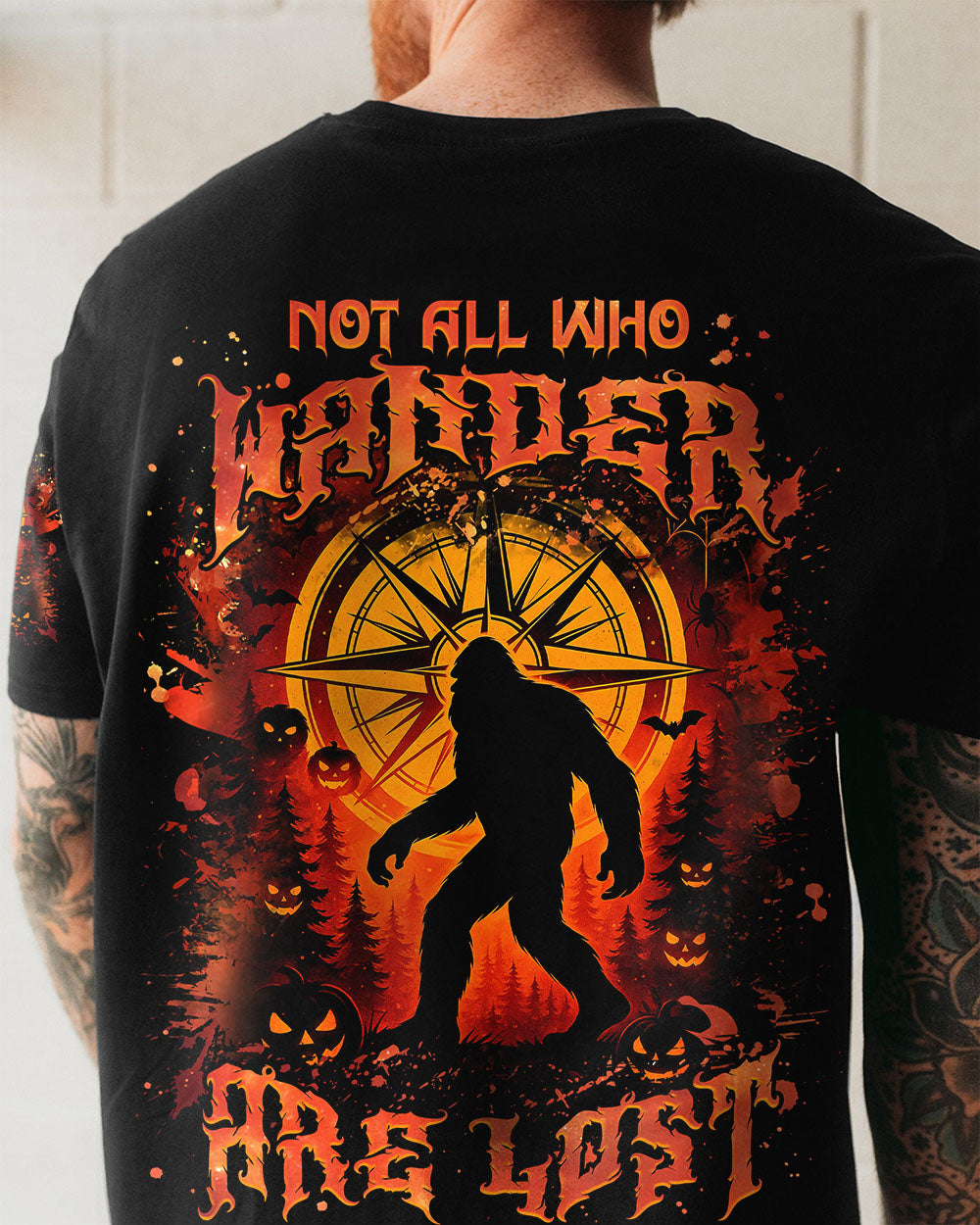 NOT ALL WHO WANDER ARE LOST BIGFOOT HALLOWEEN ALL OVER PRINT - TLNZ2207254