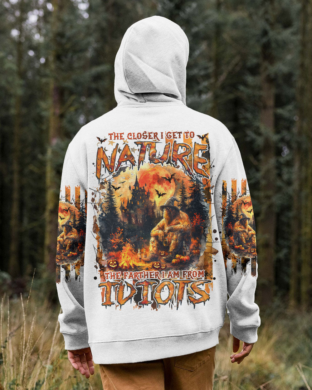 THE CLOSER I GET TO NATURE BIGFOOT HALLOWEEN ALL OVER PRINT - TLNZ2208244