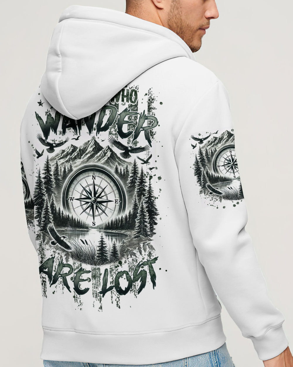 NOT ALL WHO WANDER ARE LOST COMPASS ALL OVER PRINT - TLNZ2309244