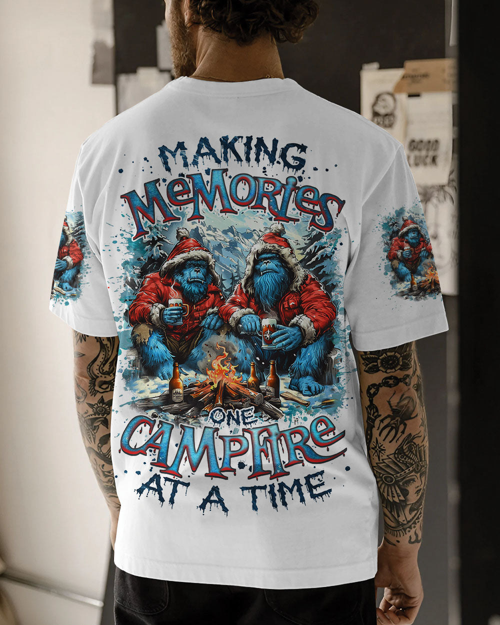 MAKING MEMORIES ONE CAMPFIRE AT A TIME BIGFOOT  ALL OVER PRINT - TLNZ2310241