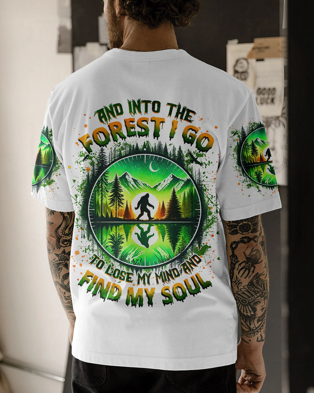 AND INTO THE FOREST I GO BIGFOOT ALL OVER PRINT - TLNZ2412244