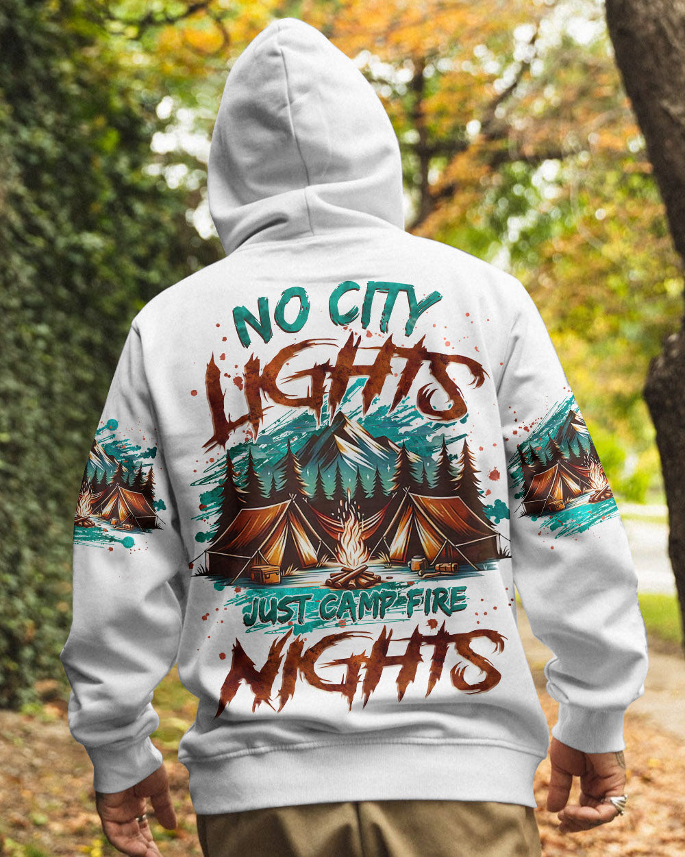 NO CITY LIGHTS JUST CAMP FIRE NIGHTS ALL OVER PRINT - TLNZ2506242